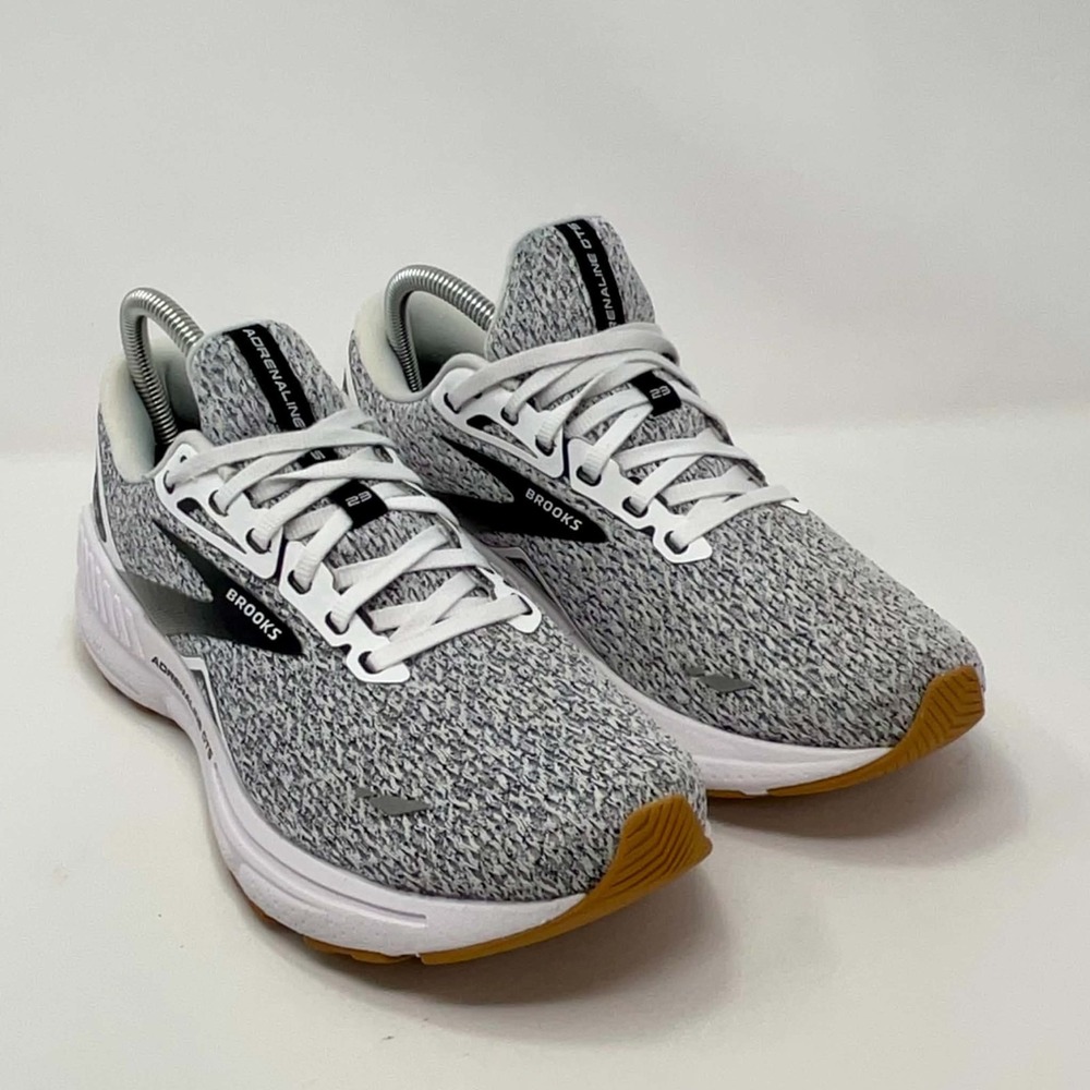 Brooks Adrenaline GTS 23 Womens 11 B White Black Oreo Running Shoes Walk Comfort